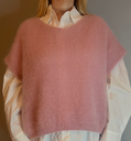 Pull rose sans manches "Mohair Touch"