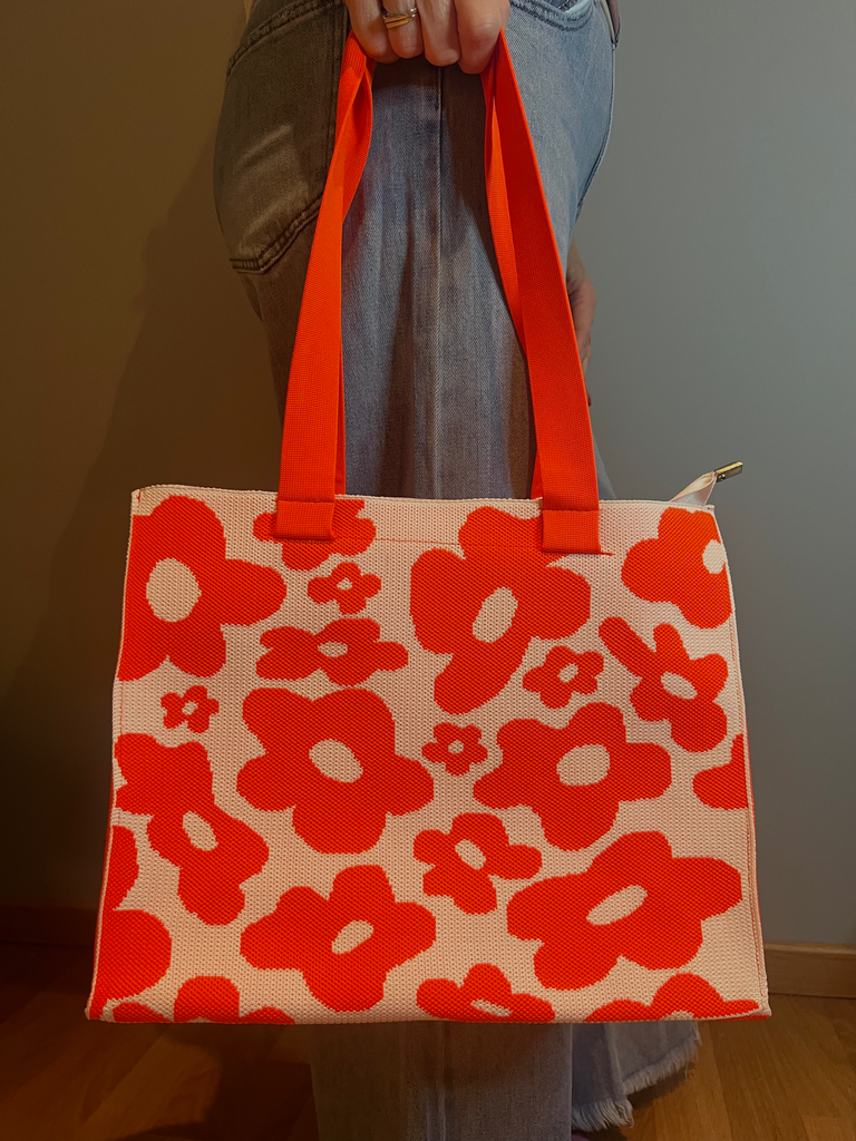 Sac fleurs orange