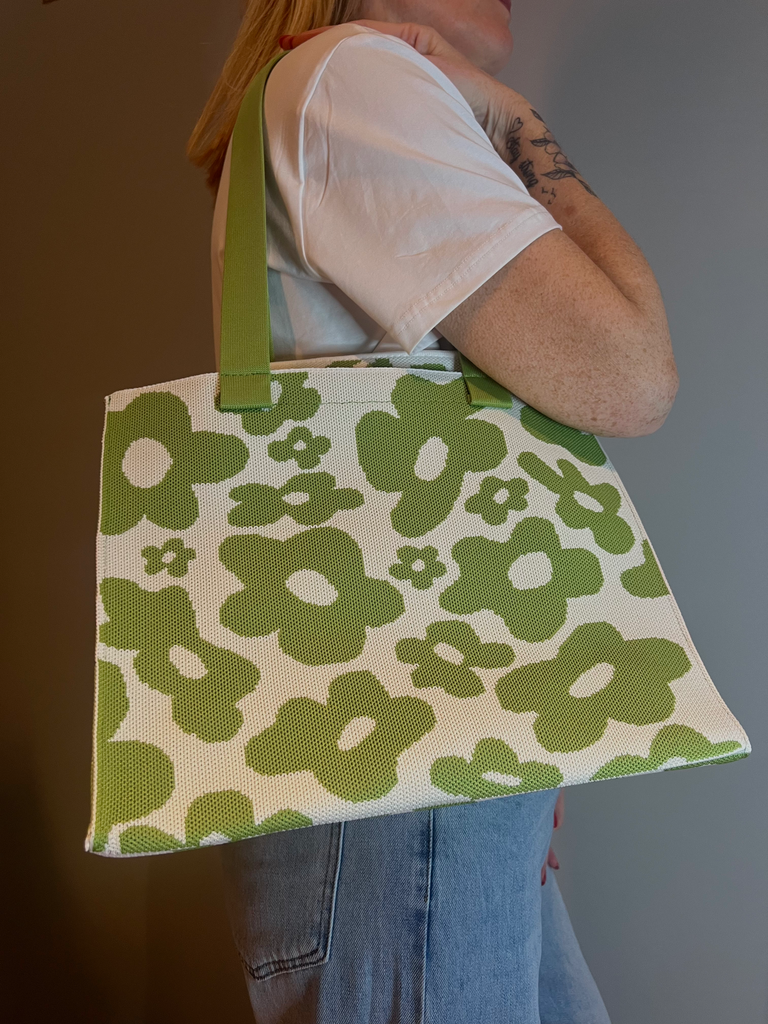 Sac fleurs vert