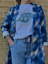 NEW - Veste en Suedine "BleuPop"