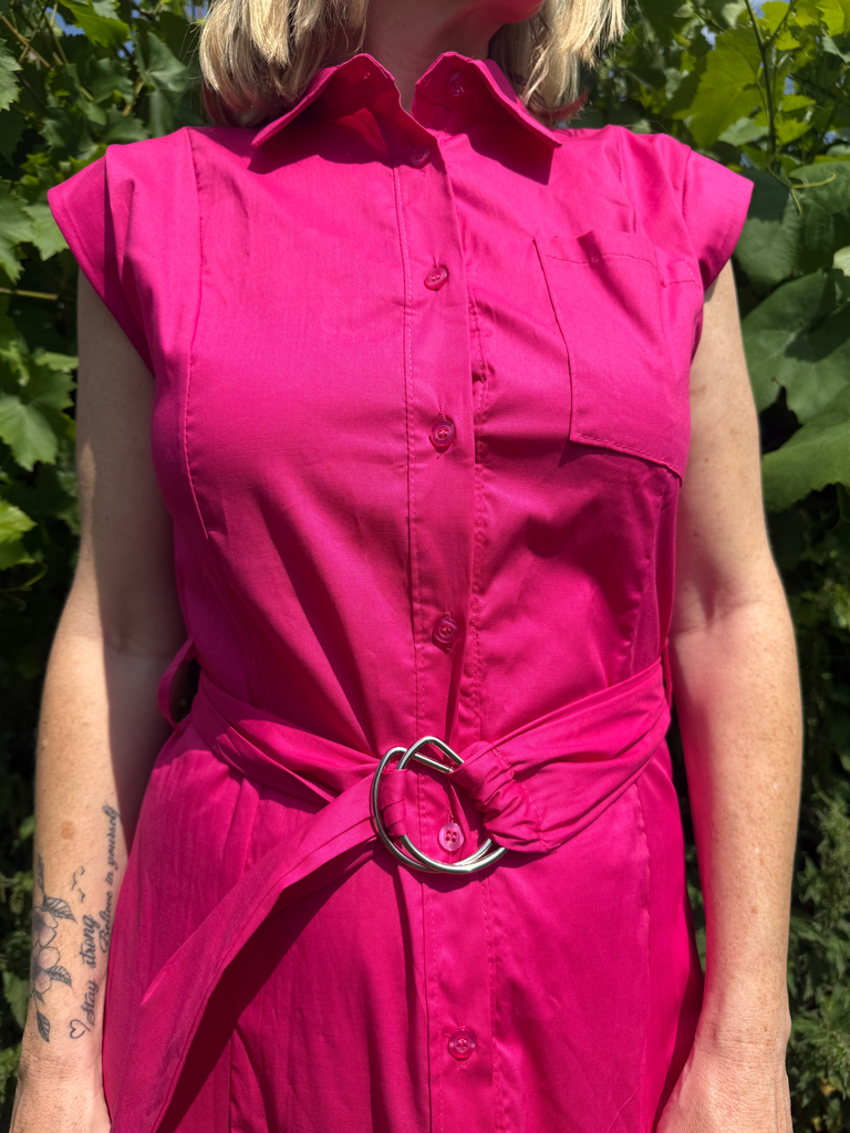 Robe chemise "Bubble Rose"