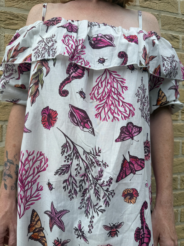 Robe coton "Pink Garden"