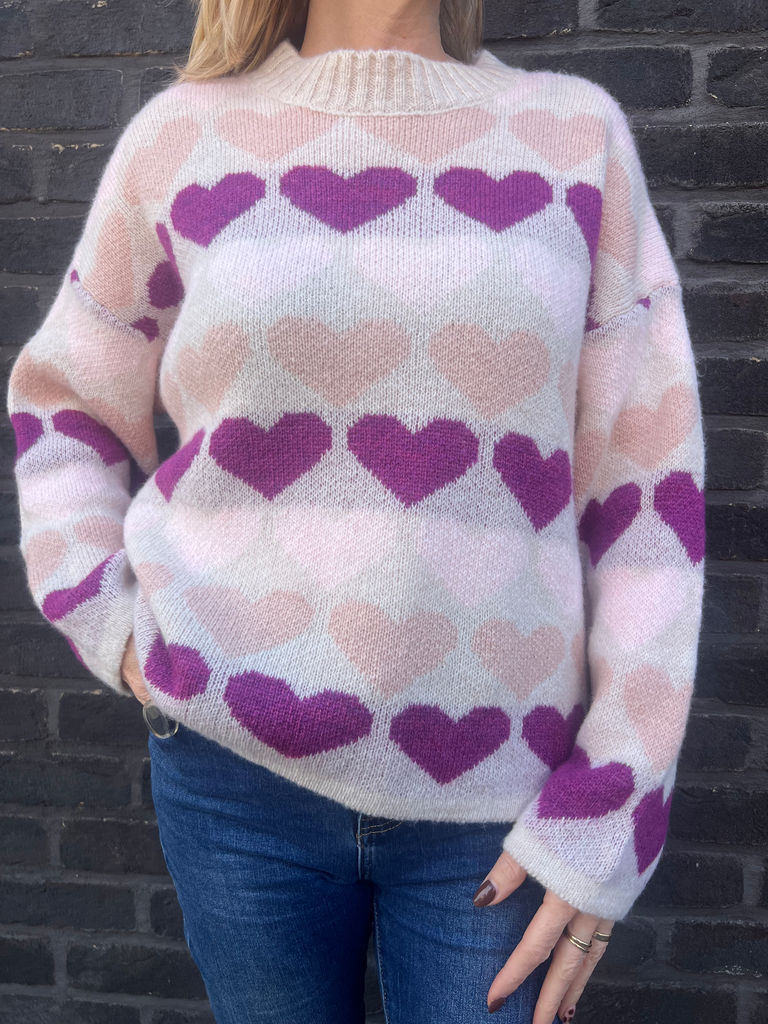  Pull Coeur Terra di Siena