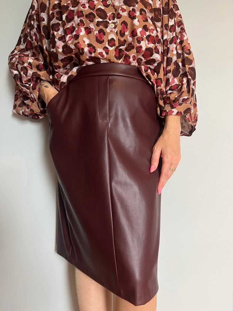 Jupe similicuir "Bea" en taille S/M