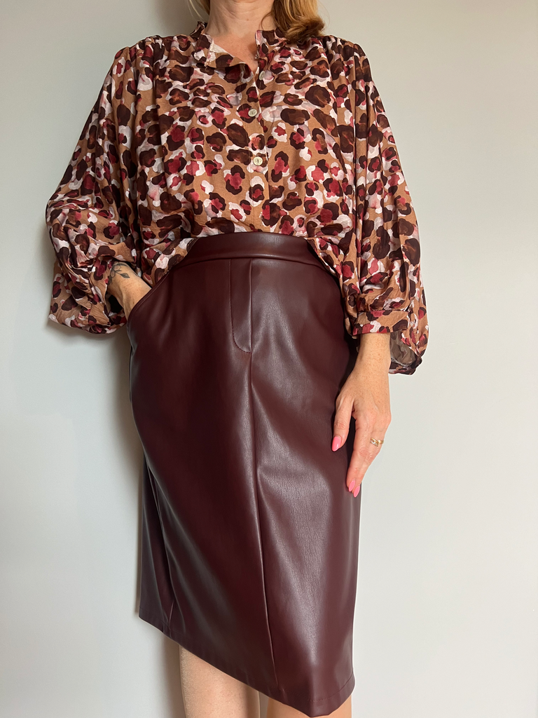 Jupe similicuir "Bea" en taille M/L
