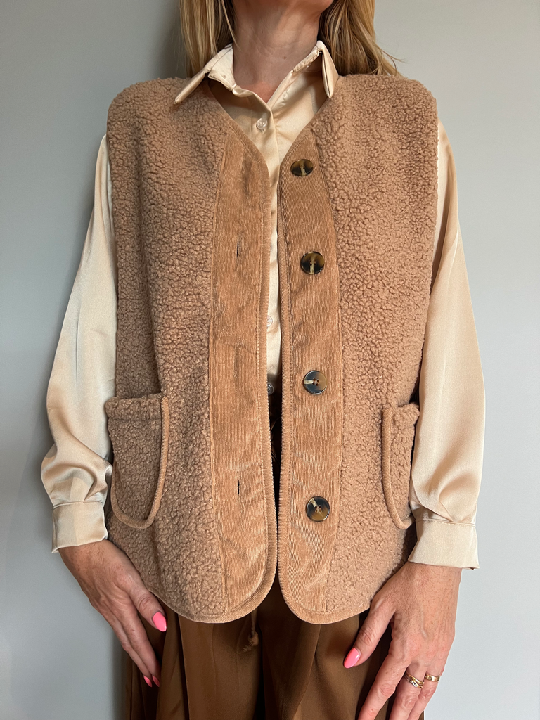 Gilet sans manche "Nube" - Brun clair