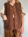 Gilet sans manche "Nube" brun foncé