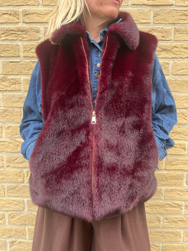 Veste doudoune sans manche "Burgundy"