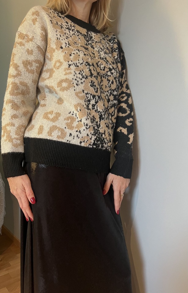 Pull noir & doré