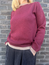 Pull burgundy avec paillette