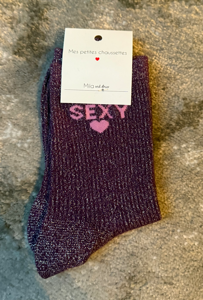 Chaussette paillettes "Sexy"