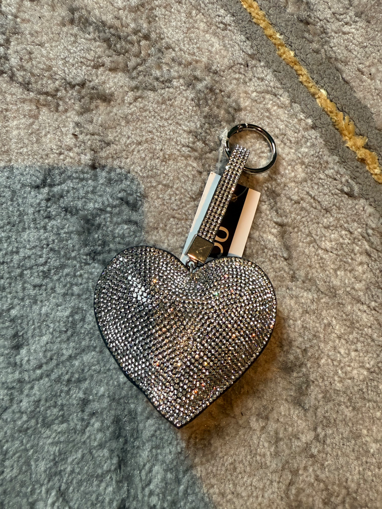 Porte-clé 'bling bling coeur"