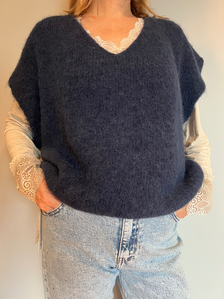 Pull 'le bleu sans manche' 
