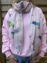 Foulard "Dog" rose