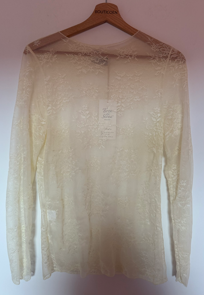 Top dentelle jaune Terra di Siena