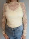 Top dentelle jaune clair Terra di Siena