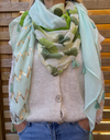 Grand foulard carré "Jade"