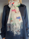 Foulard "Dog" blanc cassé