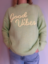 Pull "Good Vibes" Terra di Siena - vert