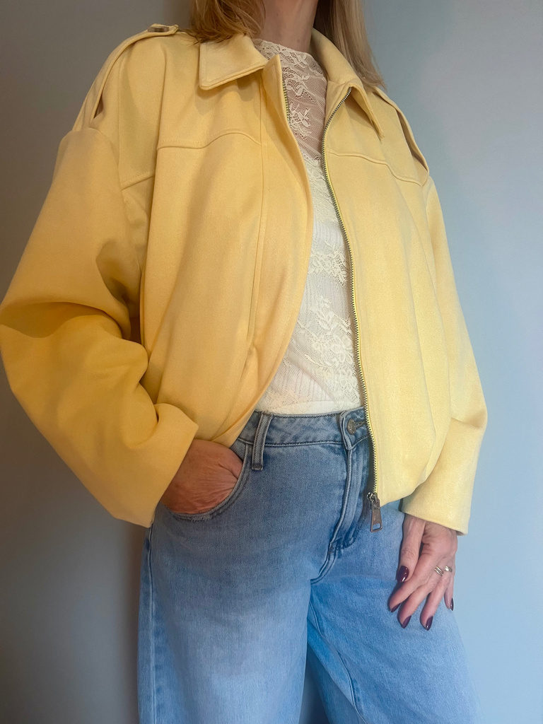 Veste - Bombers Alcantara "Le just" en jaune