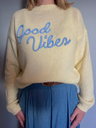 Pull "Good Vibes Jaune" Terra di Siena