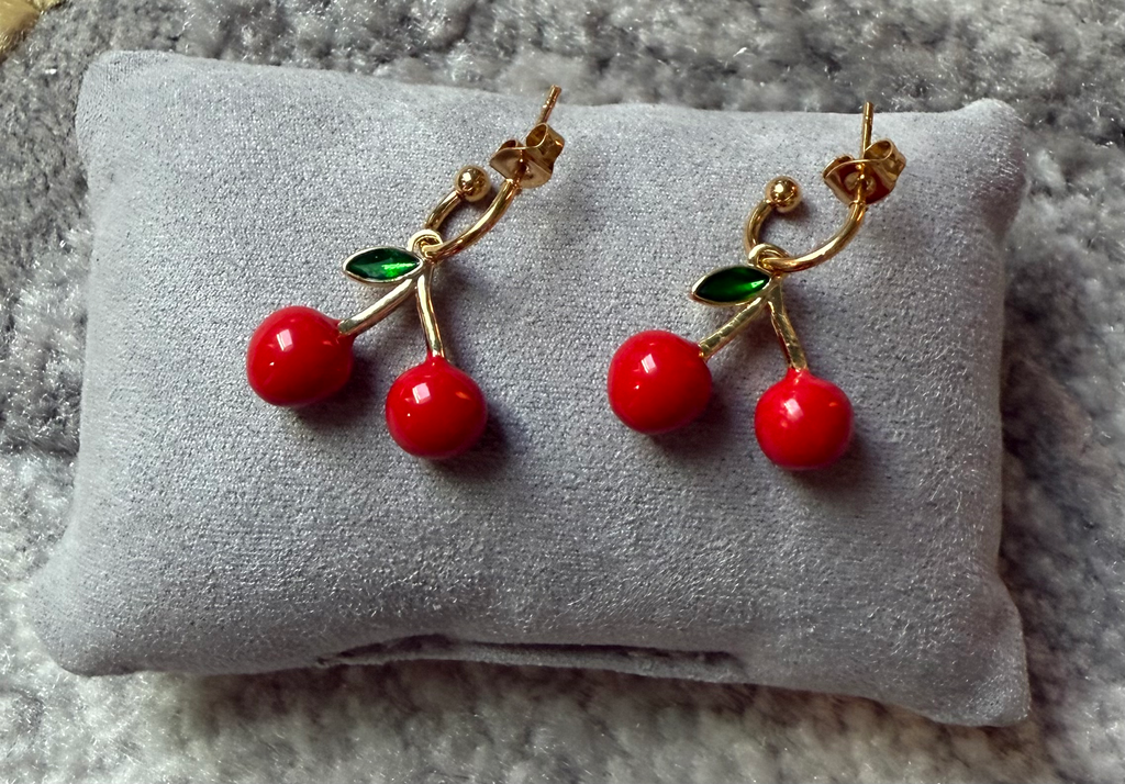 Boucle d'oreille "cerises"
