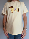 T-shirt « Dog » jaune