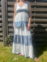 Jupe longue "Denim & Dentelle"