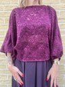 Blouse 'dentelle Chic" bordeaux