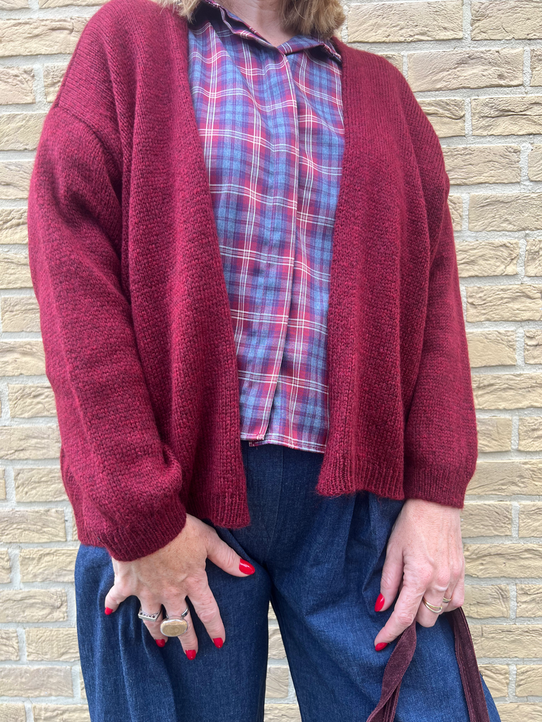 Le Gilet "cozy" bordeaux