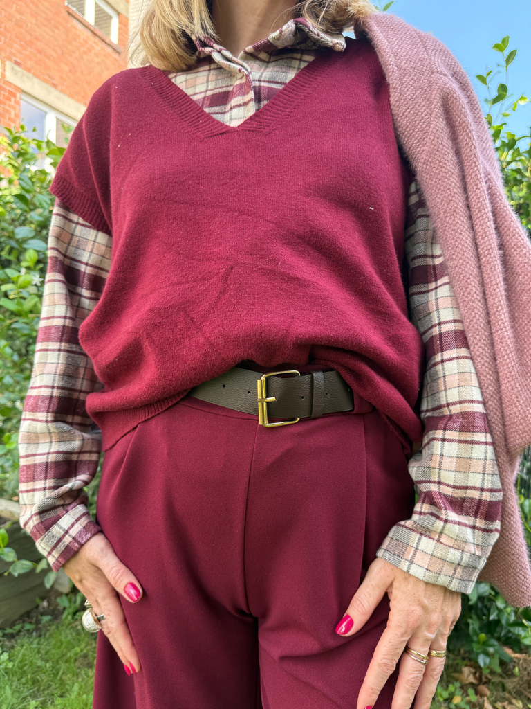 Pull sans manche "Le Basic" Bordeaux
