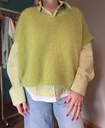 Pull vert sans manches "Mohair Touch"