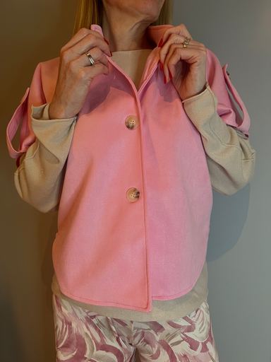 Veste rose suédine Terra di Siena 
