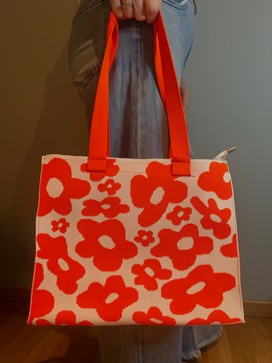 Sac fleurs orange