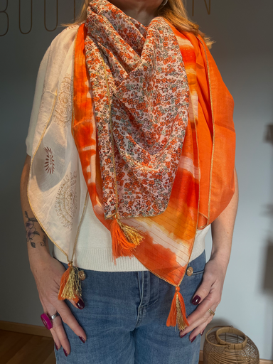Foulard "Orange Glow"