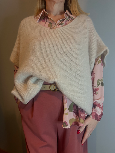  Pull beige Alpaga Terra di Siena