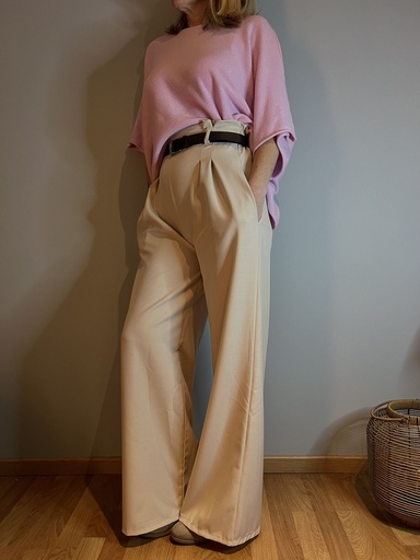 Pantalon classique beige Terra di Siena Taille L/XL