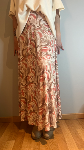 Jupe longue beige & rose Terra di Siena