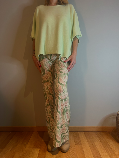 Pantalon fluide vert Terra di Siena