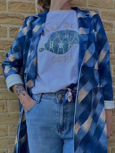 NEW - Veste en Suedine "BleuPop"