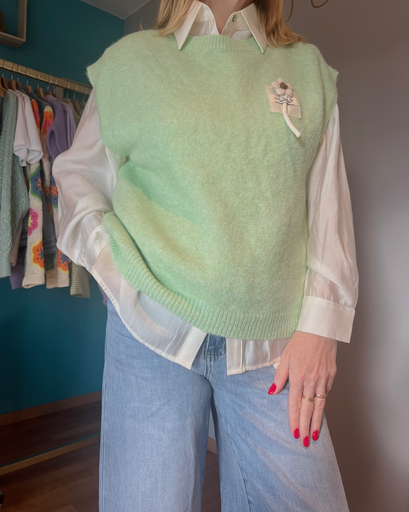 Pull sans manches "Floral Chic"