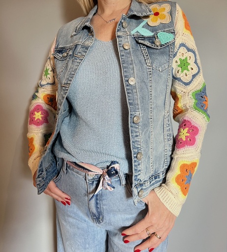 Veste en jeans et crochet Zac & Zoé