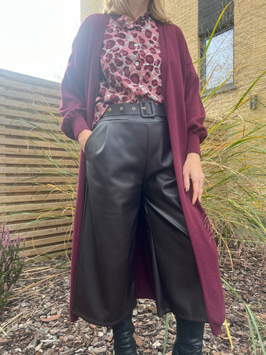 Long gilet burgundy "Just"