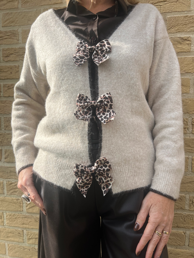 Pull beige "noeud" réversible