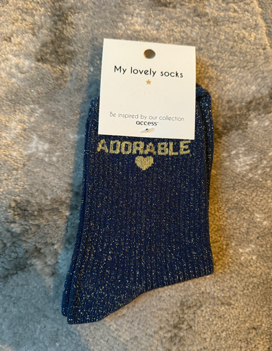 Chaussette paillettes "Adorable"