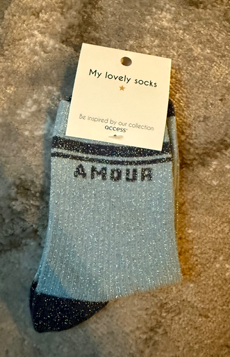 Chaussette paillettes "Amour"