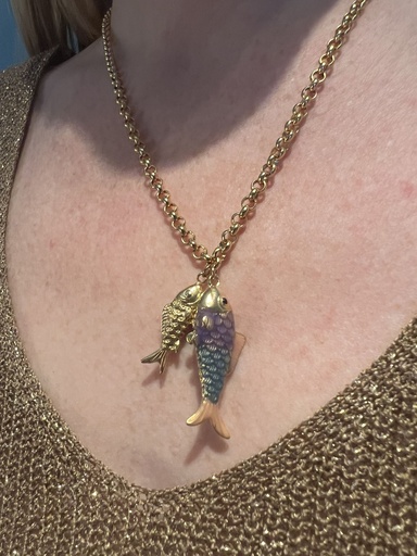 Collier chaine poissons
