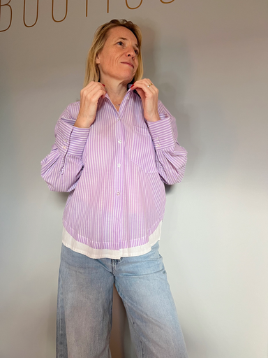 Chemisier mauve ligné Just Woman