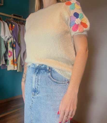 Pull sans manches "Floral Vibes"